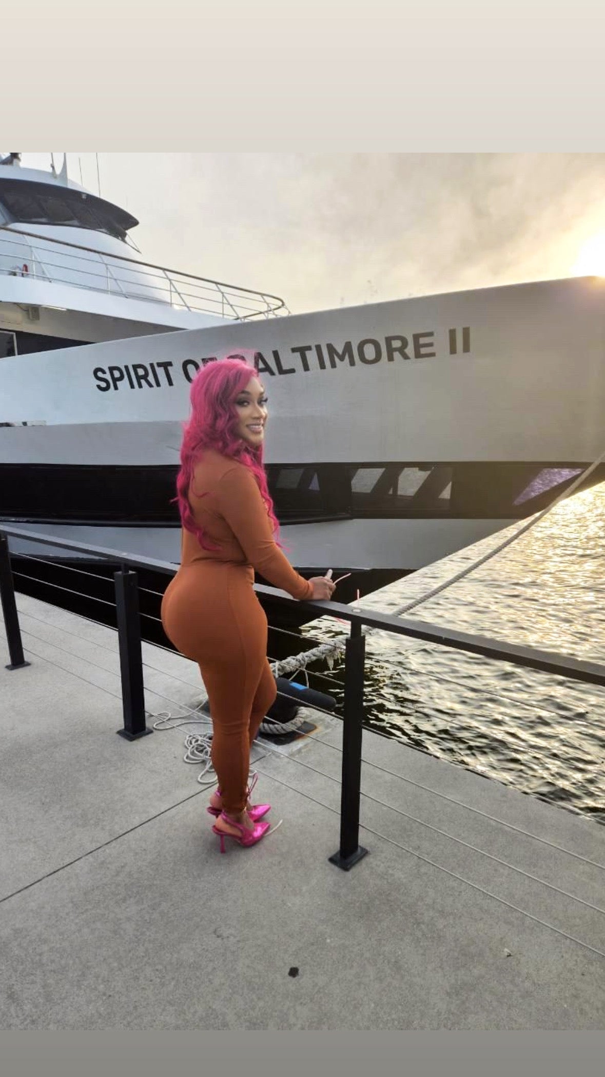 Destiny Brown Long Sleeve Two-piece Set