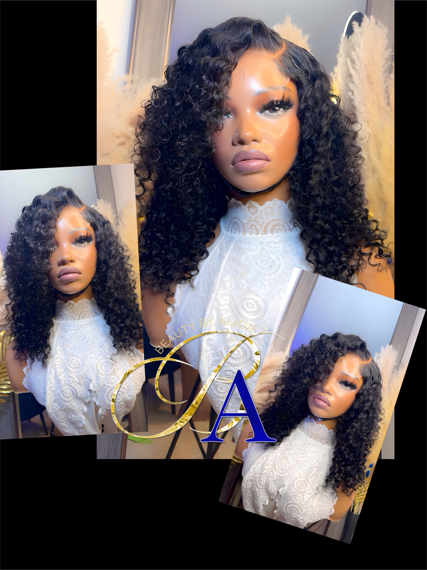 Island curly HD 5*5 or 13*4 lace wig