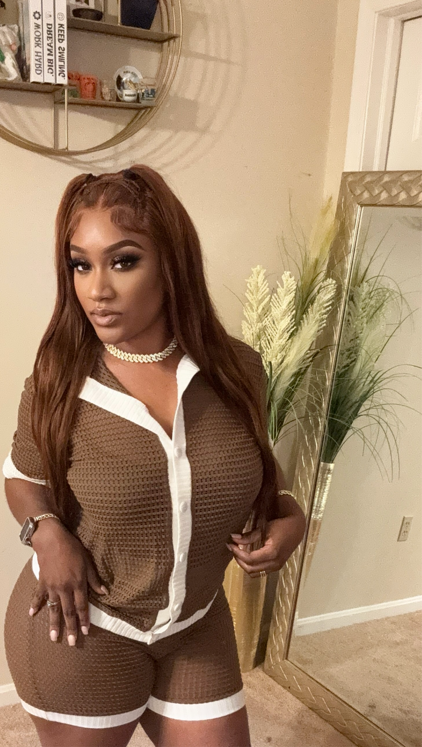 You Remind Me Crochet Shorts Set