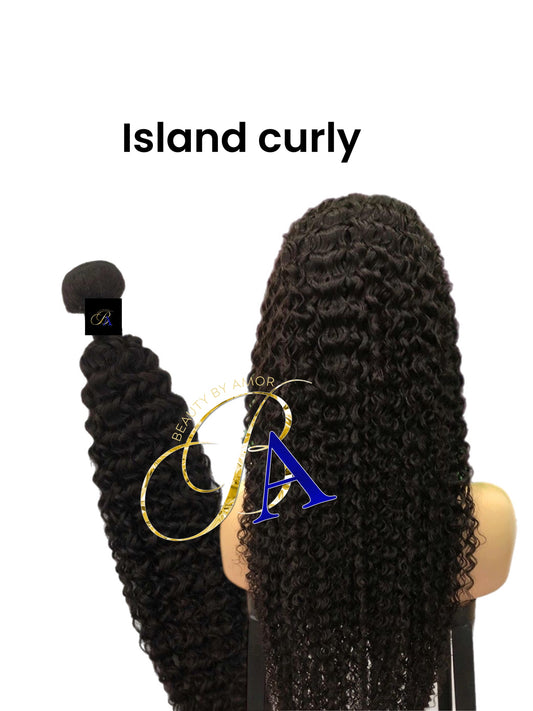 Island Curly 4x4 Lace Closure wig